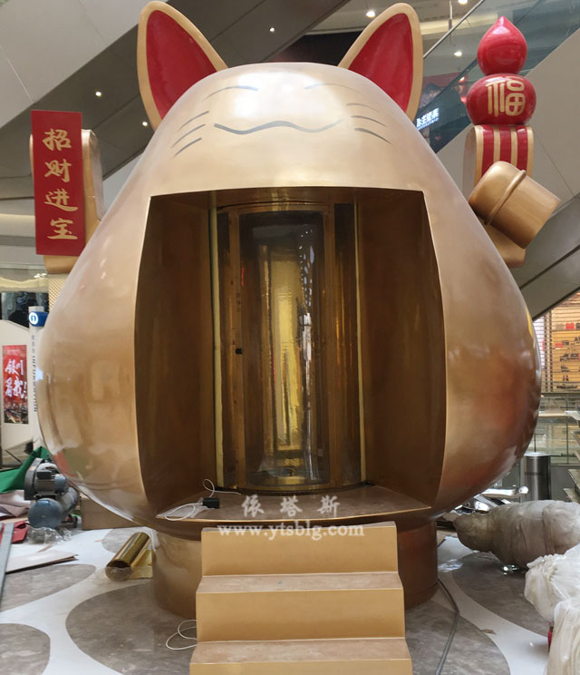 玻璃鋼招財貓雕塑