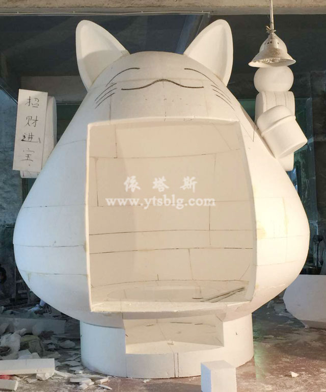 玻璃鋼招財貓雕塑