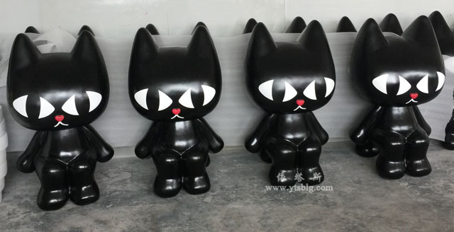 玻璃鋼卡通貓雕塑 玻璃鋼卡通貓雕塑