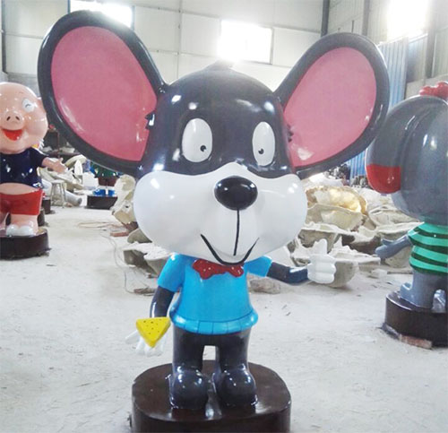 卡通生肖鼠雕塑小品