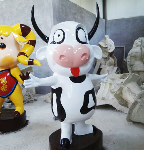 卡通生肖牛雕塑小品 卡通生肖牛雕塑小品