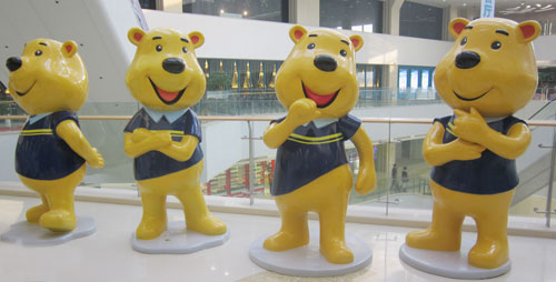 卡通小熊組合雕塑擺件 卡通小熊組合雕塑擺件