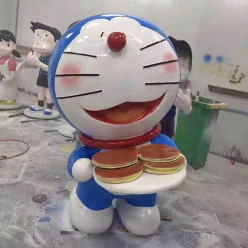 卡通機(jī)器貓雕塑小品 卡通機(jī)器貓雕塑小品