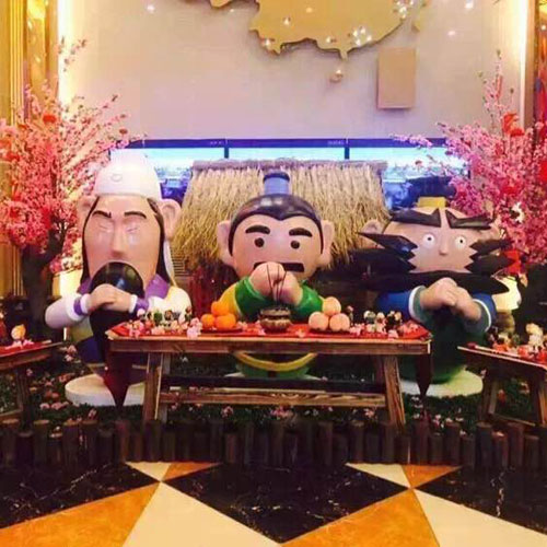 三國桃園結(jié)義雕塑擺件 三國桃園結(jié)義雕塑擺件