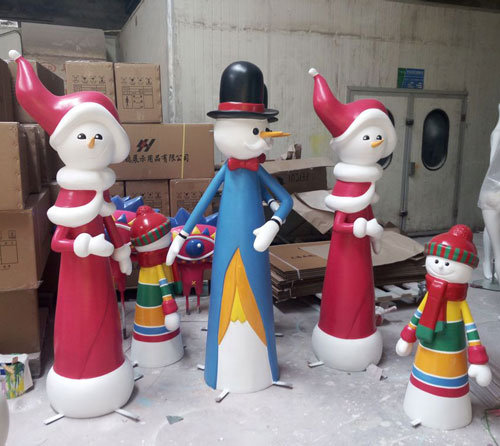 卡通雪人雕塑擺件 卡通雪人雕塑擺件
