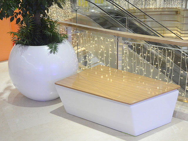 商場(chǎng)玻璃鋼花盆休閑椅 商場(chǎng)玻璃鋼花盆休閑椅