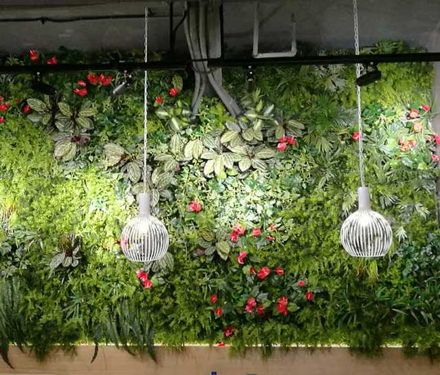 商場美陳仿真植物墻 商場美陳仿真植物墻