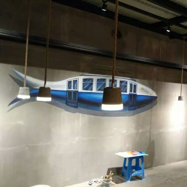 創(chuàng)意飛機(jī)模型墻繪藝術(shù) 創(chuàng)意飛機(jī)模型墻繪藝術(shù)