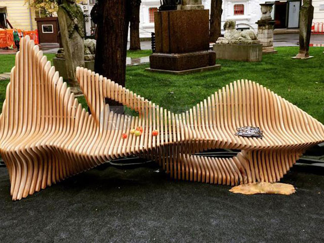 異形實木塊面座椅 異形實木塊面座椅