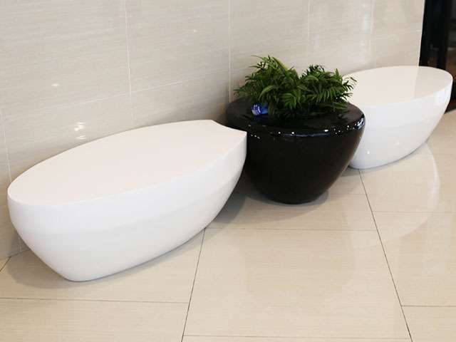 玻璃鋼花盆組合休閑椅 玻璃鋼花盆組合休閑椅