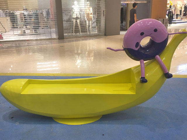 玻璃鋼香蕉坐凳 玻璃鋼香蕉坐凳