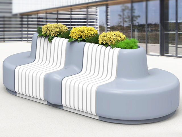 商場玻璃鋼花盆座椅 商場玻璃鋼花盆座椅