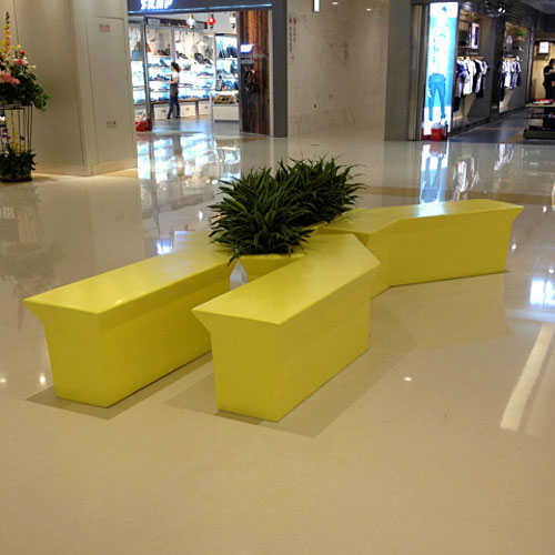 商場幾何形休閑椅