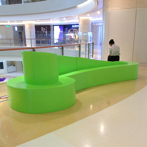 商場創(chuàng)意弧形休閑椅 商場創(chuàng)意弧形休閑椅