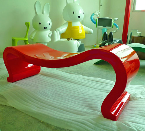 弧形美陳休閑椅 弧形美陳休閑椅